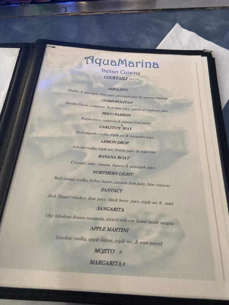 Aquamarina Restaurant - New York, NY menu_pic
