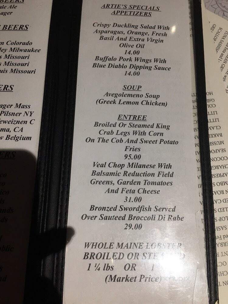 Artie's Of City Island - Bronx, NY menu_pic