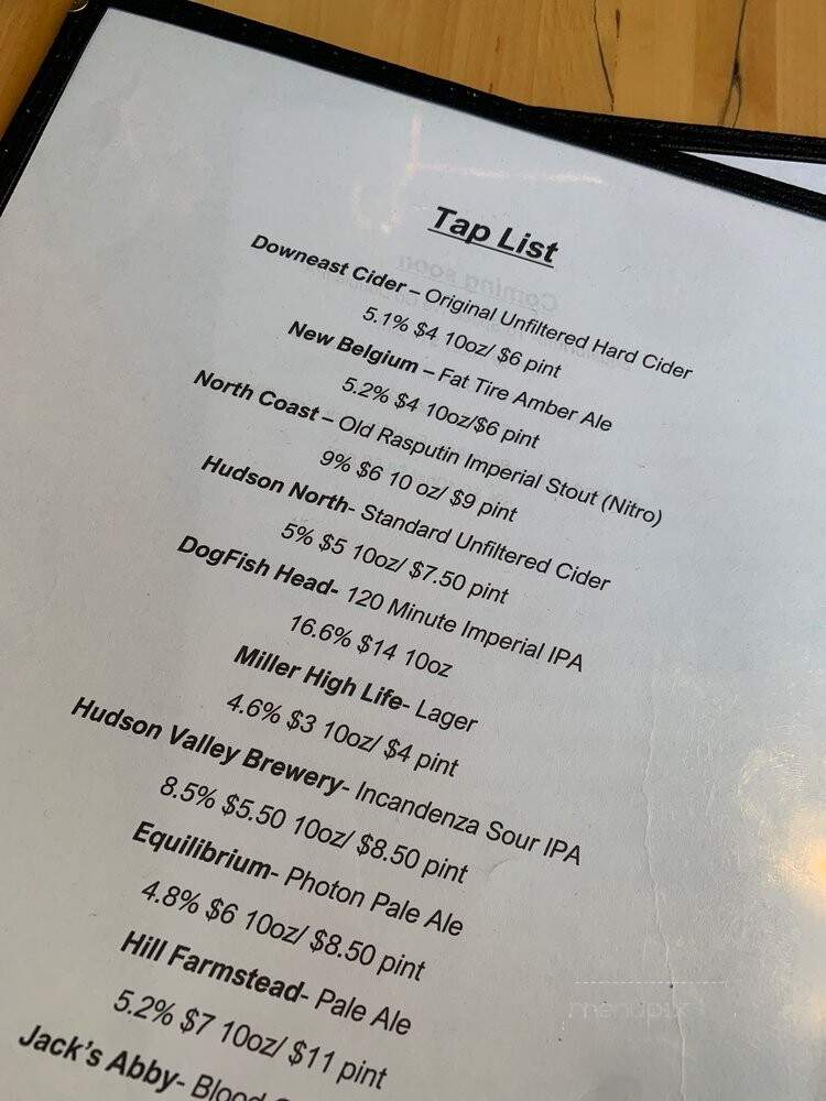 Bacchus Restaurant - New Paltz, NY menu_pic