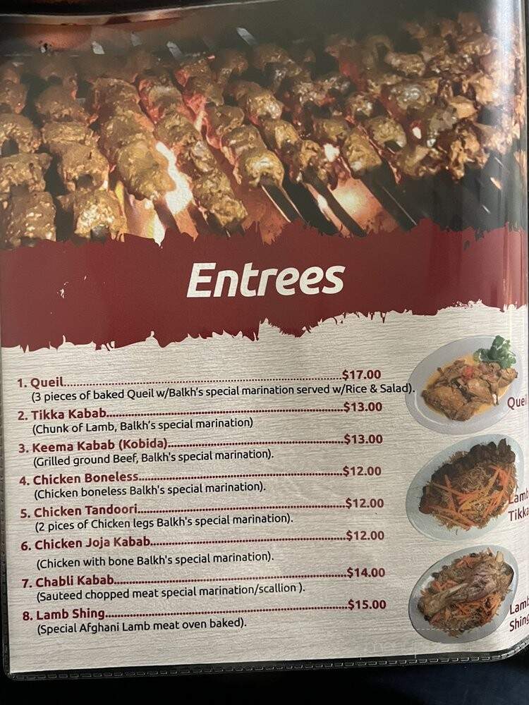Balkh Shish Kabab House - Astoria, NY menu_pic