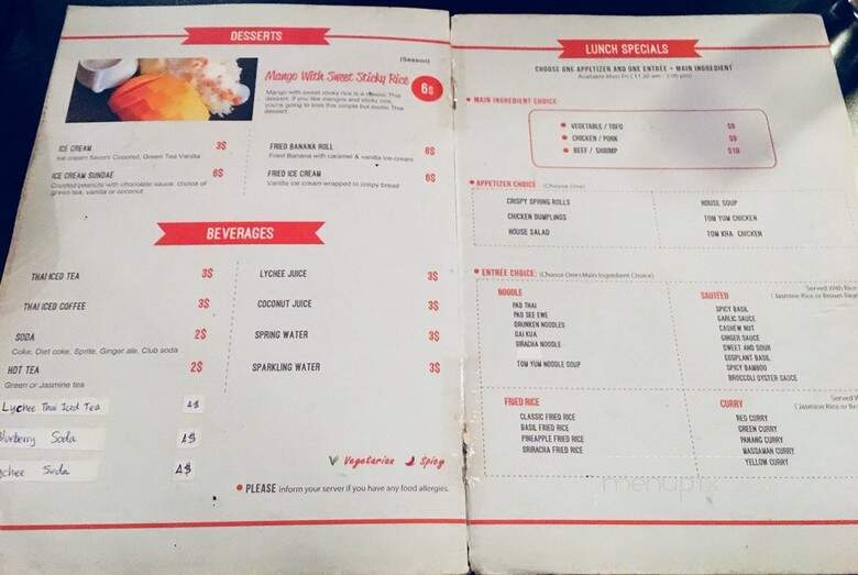 Bangkok Thai Restaurant - Brooklyn, NY menu_pic