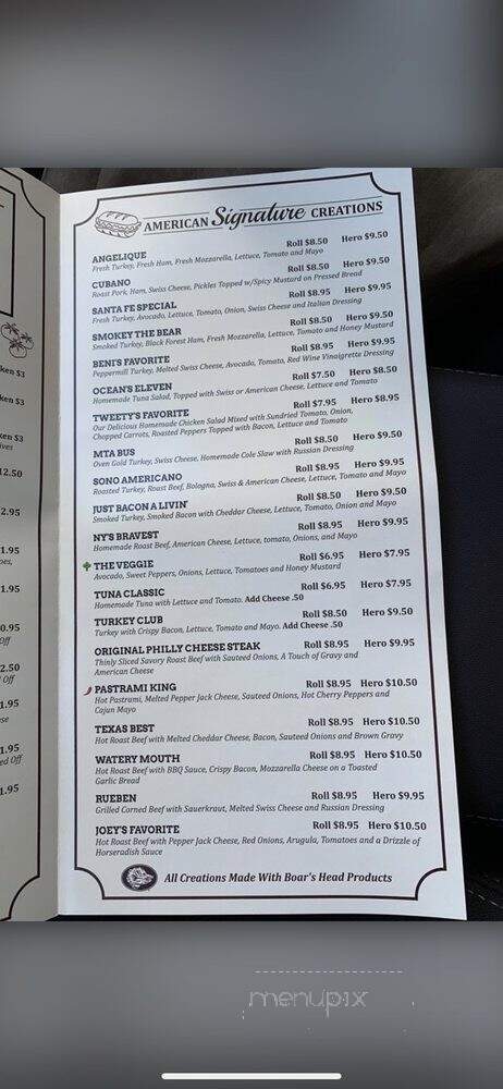 Benateri's Italian Gourmet Deli - College Point, NY menu_pic