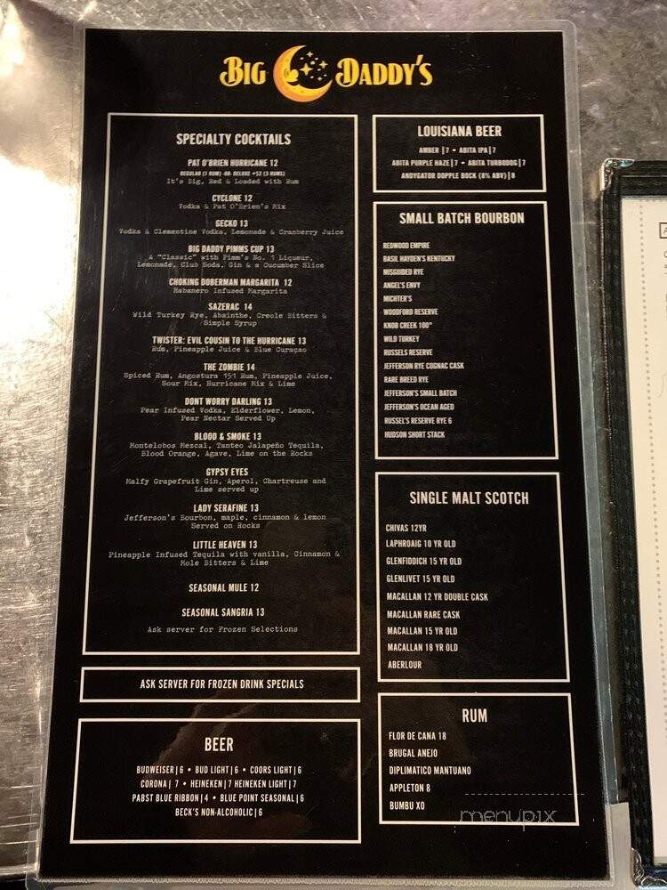 Big Daddy's - Massapequa, NY menu_pic