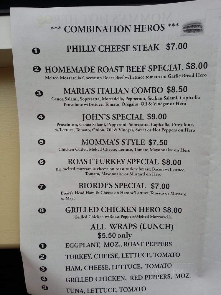 Biordi Deli - South Ozone Park, NY menu_pic