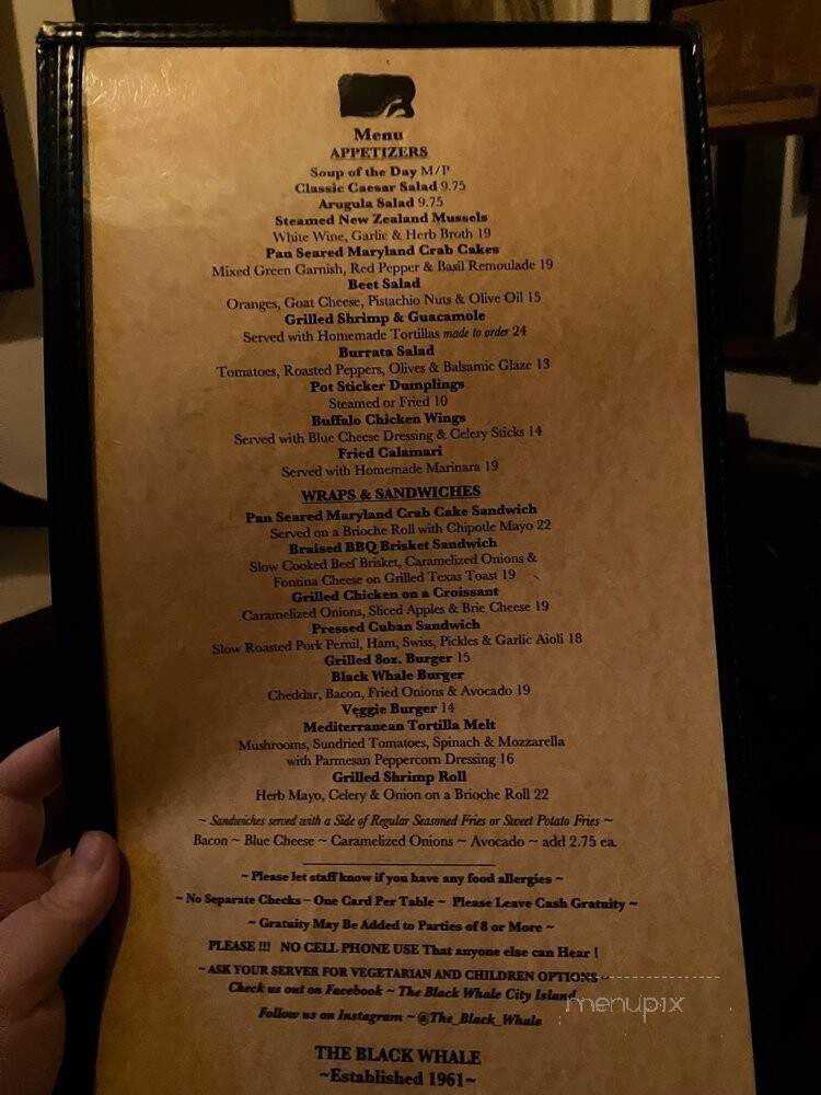 The Black Whale - Bronx, NY menu_pic
