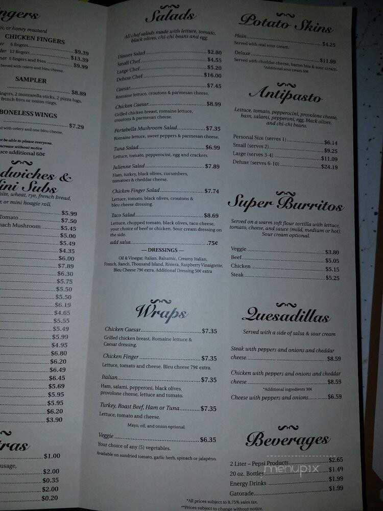 Bob & John's La Hacienda - Buffalo, NY menu_pic