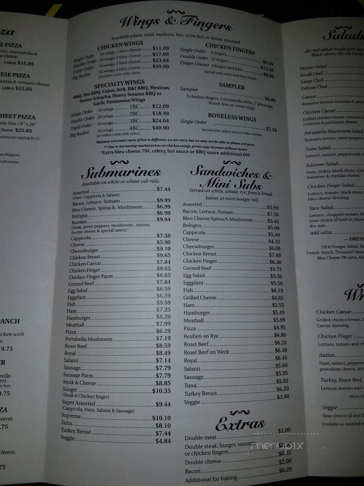 Bob & John's La Hacienda - Buffalo, NY menu_pic