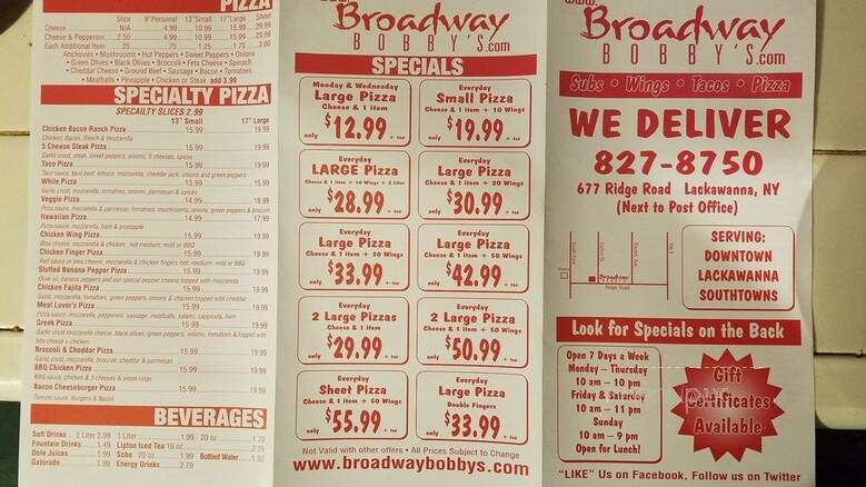 Broadway Bobby's Pizzeria - Buffalo, NY