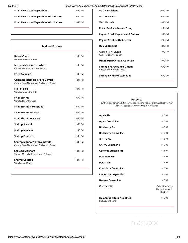 C & C Italian Deli - Ozone Park, NY menu_pic