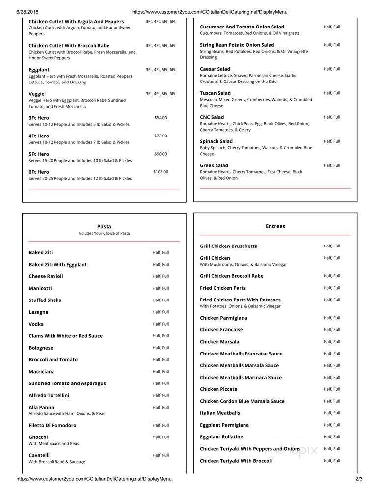 C & C Italian Deli - Ozone Park, NY menu_pic