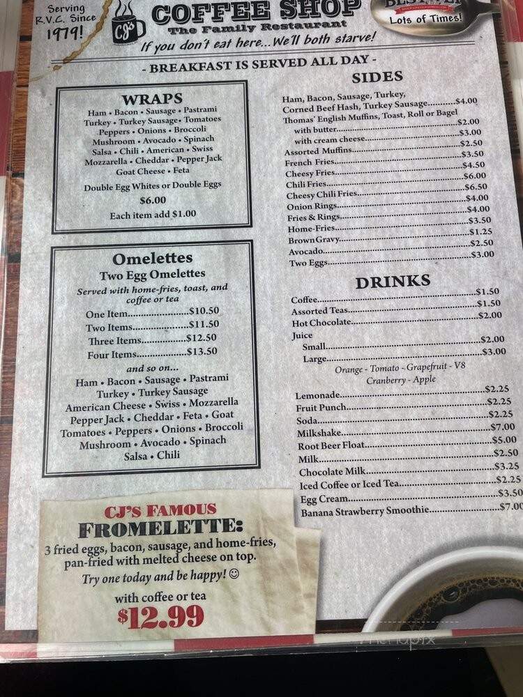 C J's Coffee Shop - Rockville Centre, NY menu_pic
