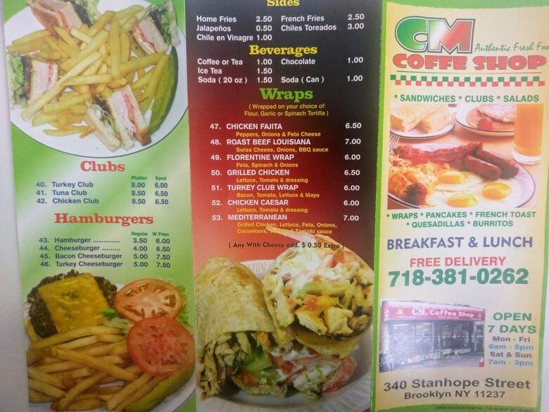 C M Coffee Shop - Brooklyn, NY menu_pic