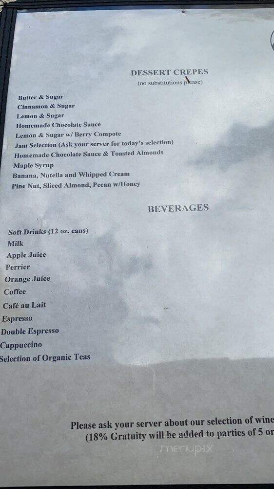 Cafe Triskell - Astoria, NY menu_pic
