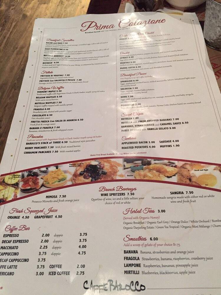 Caffe Barocco - Garden City, NY menu_pic
