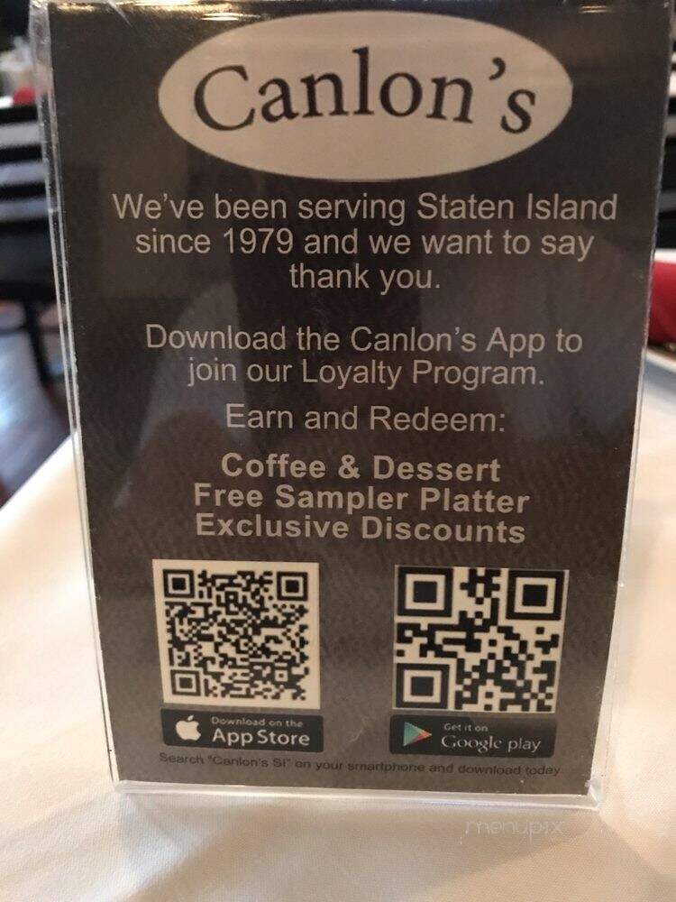 Canlon's Restaurant - Staten Island, NY menu_pic