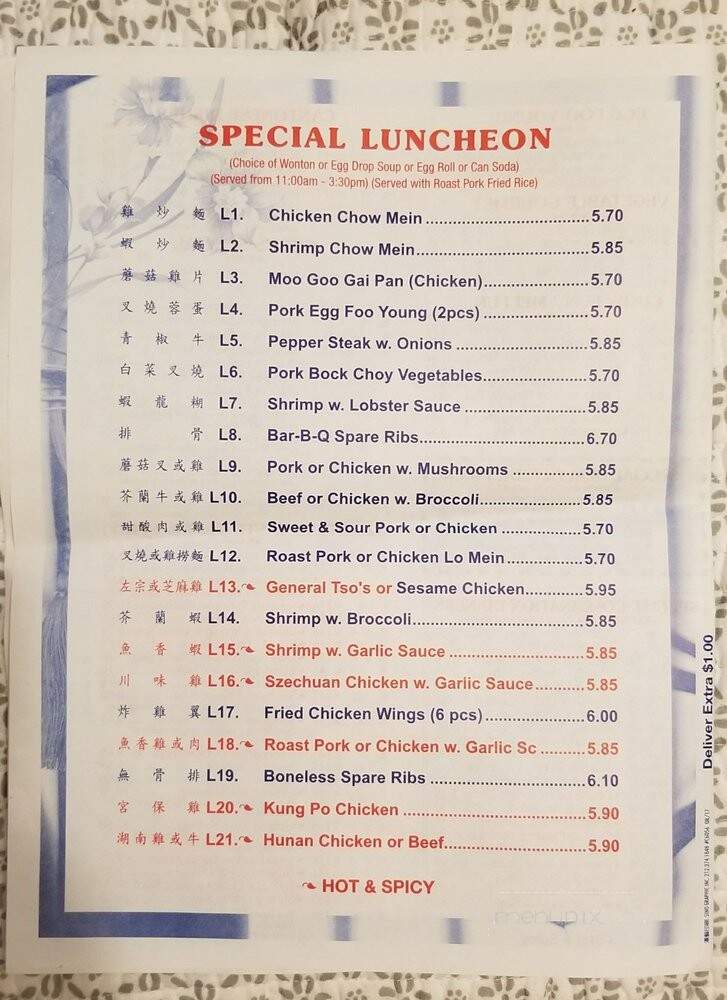 Cantonese Kitchen - Coram, NY menu_pic