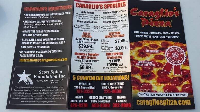 Caraglios Pizza Of East Greece - Rochester, NY