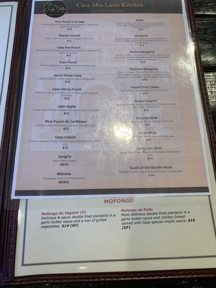 Casa Mia Restaurant - Middletown, NY menu_pic