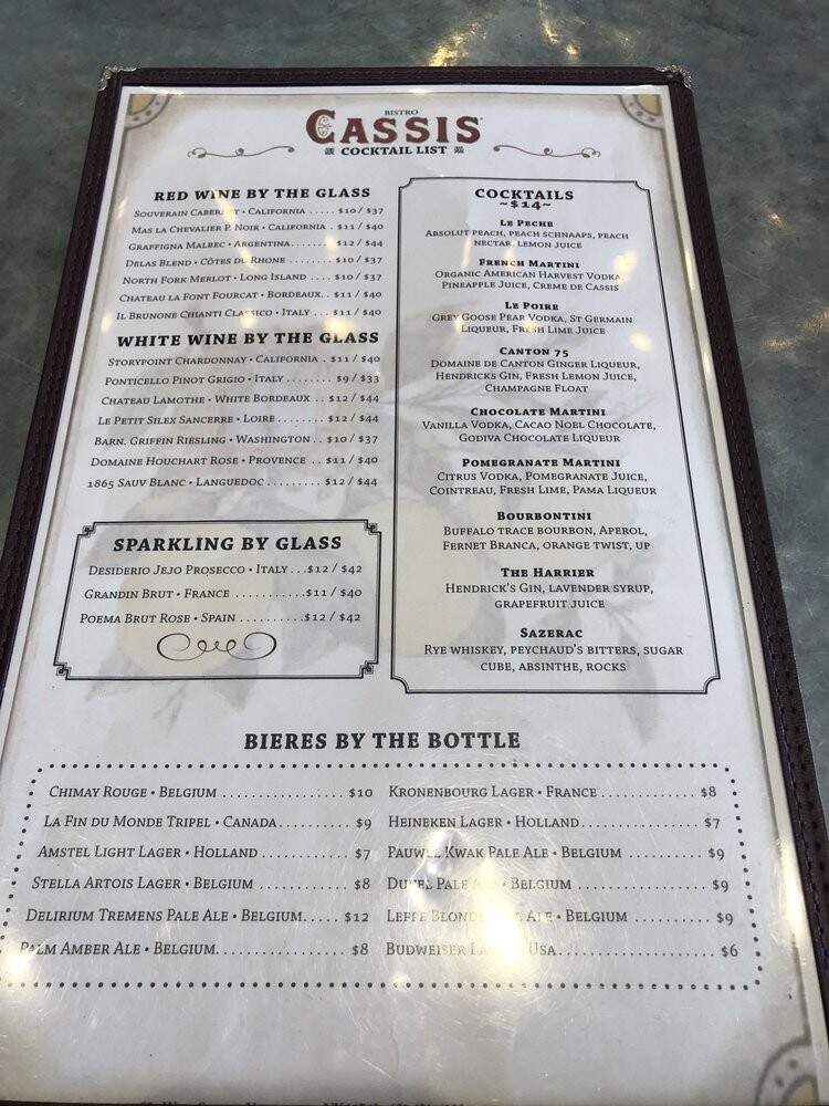 Cassis - Huntington, NY menu_pic