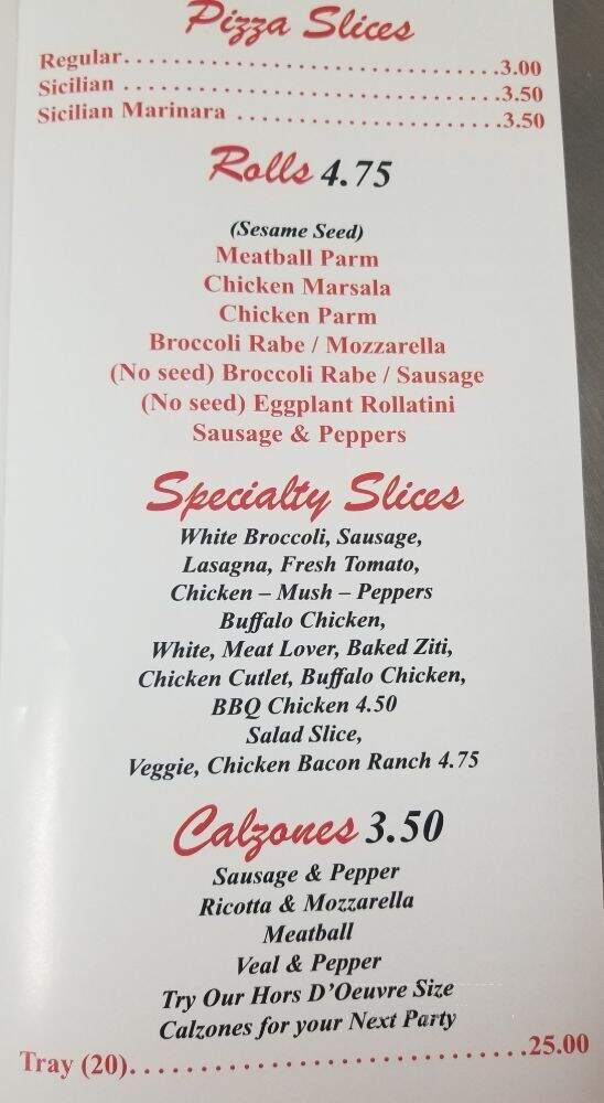 Catania's Pizza - Yonkers, NY menu_pic