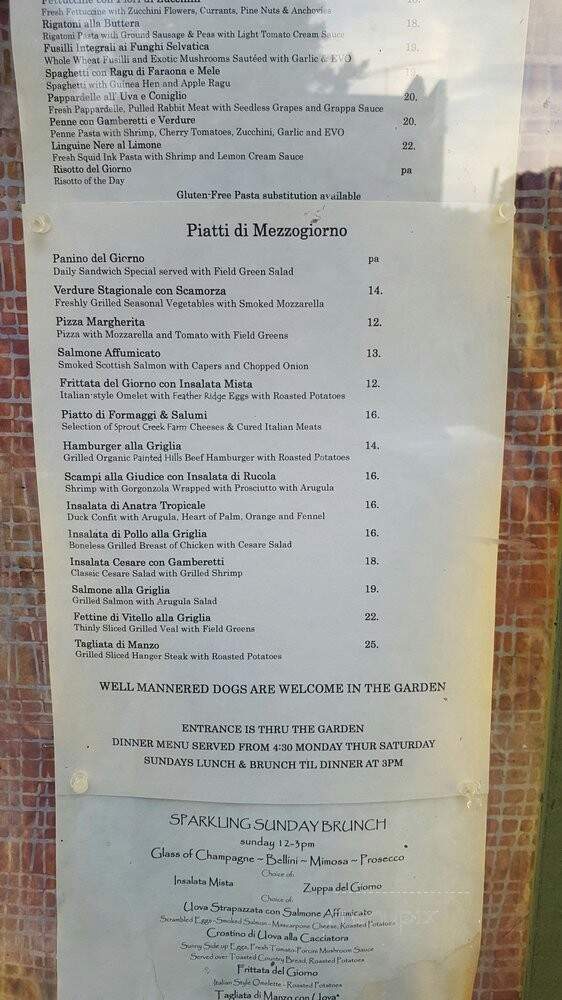 Cathryn's Dolcigno Tuscan - Cold Spring, NY menu_pic