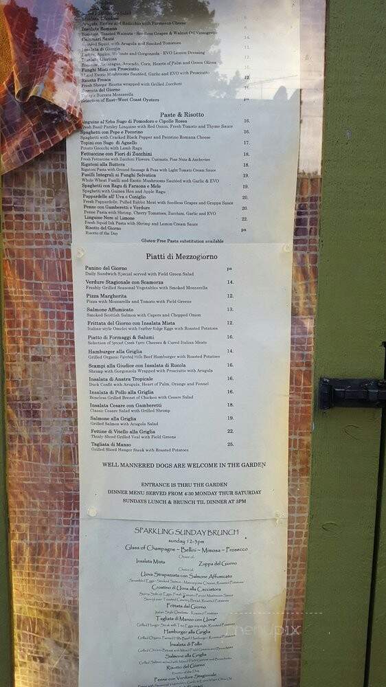 Cathryn's Dolcigno Tuscan - Cold Spring, NY menu_pic