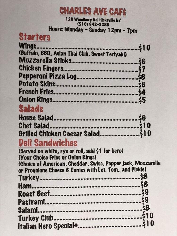 Charles Avenue Cafe - Hicksville, NY