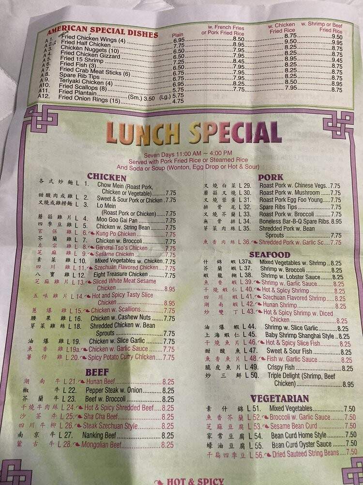 Chef's Garden Chinese Take Out - Jamaica, NY menu_pic