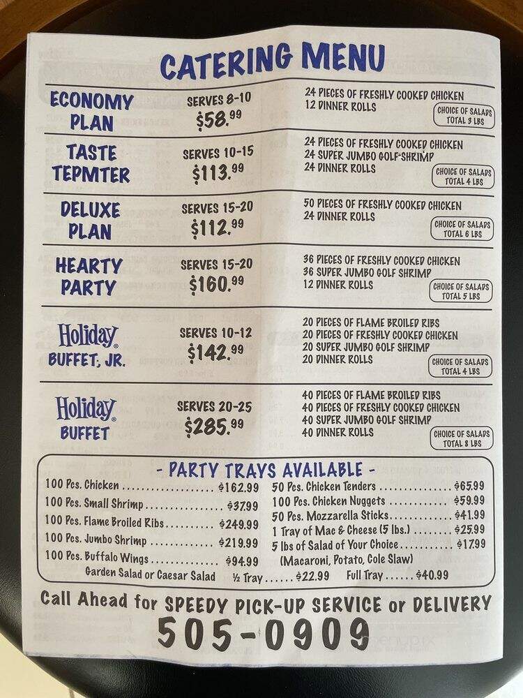 Chicken Holiday - North Baldwin, NY menu_pic