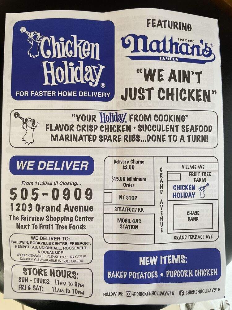 Chicken Holiday - North Baldwin, NY menu_pic