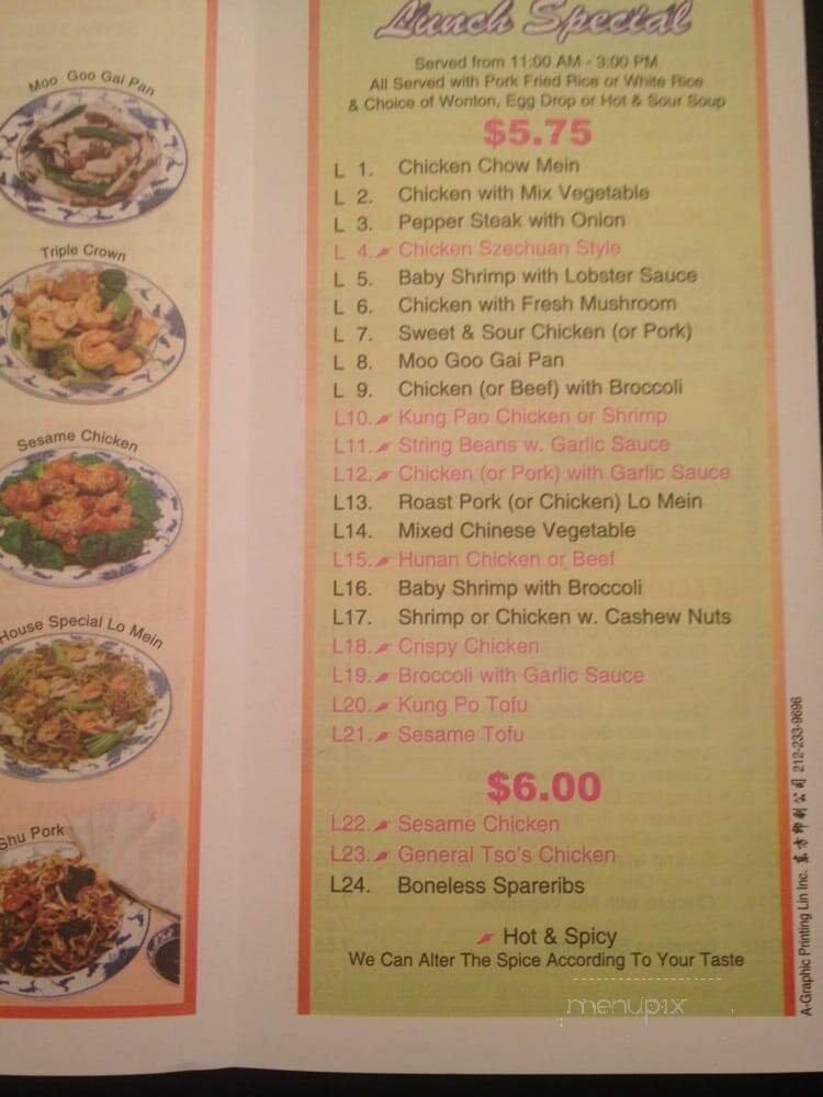 China Gourmet House - Rochester, NY menu_pic