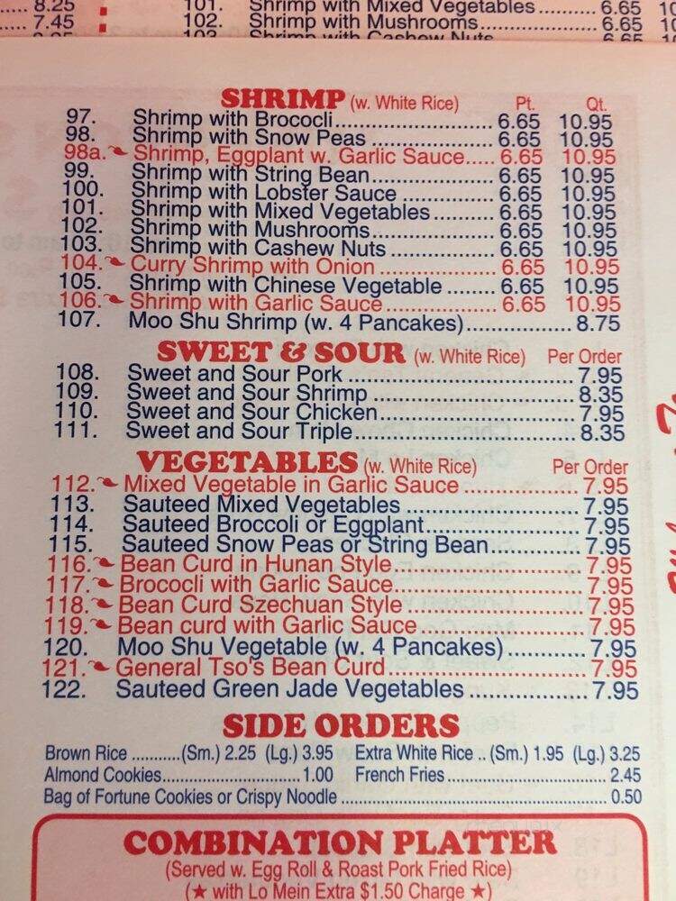Chinatown Chinese Restaurant - Poughkeepsie, NY menu_pic