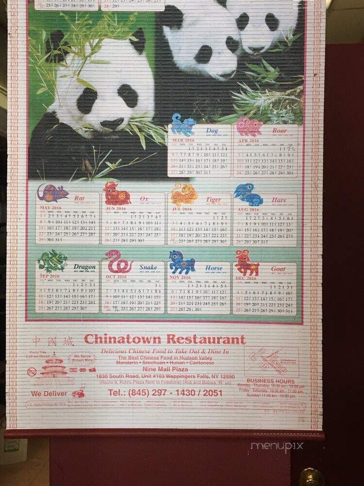 Chinatown Chinese Restaurant - Poughkeepsie, NY menu_pic