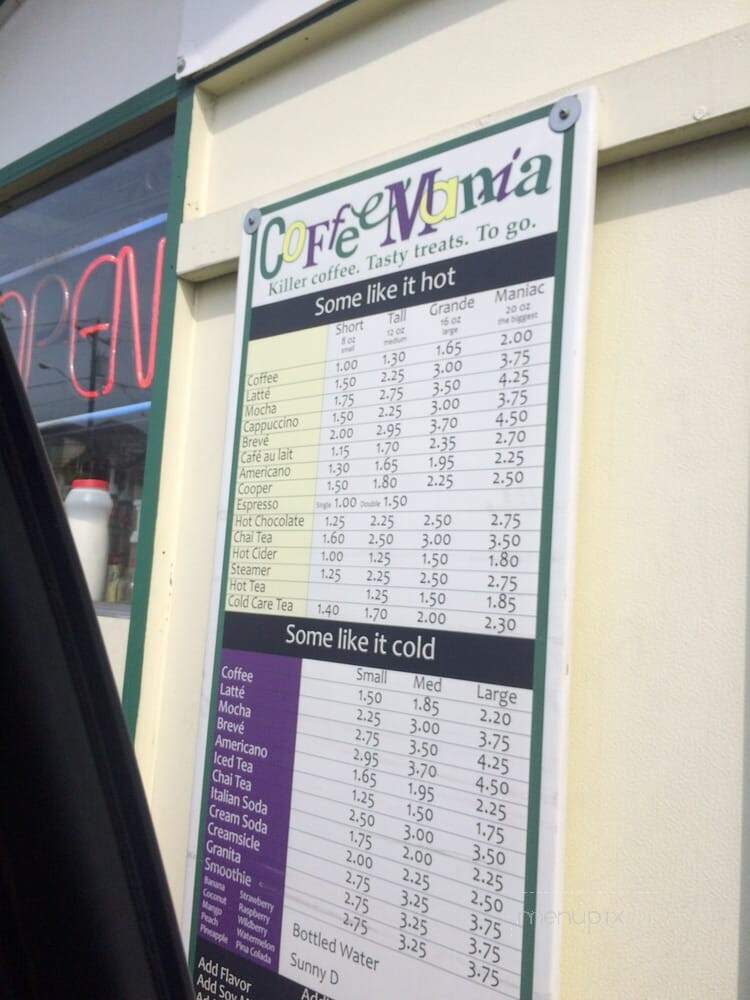 Coffee Mania - Cortland, NY menu_pic