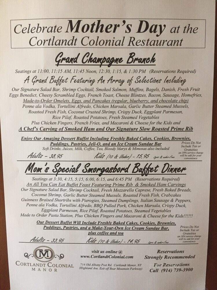 Cortlandt Colonial Restaurant - Cortlandt Manor, NY menu_pic