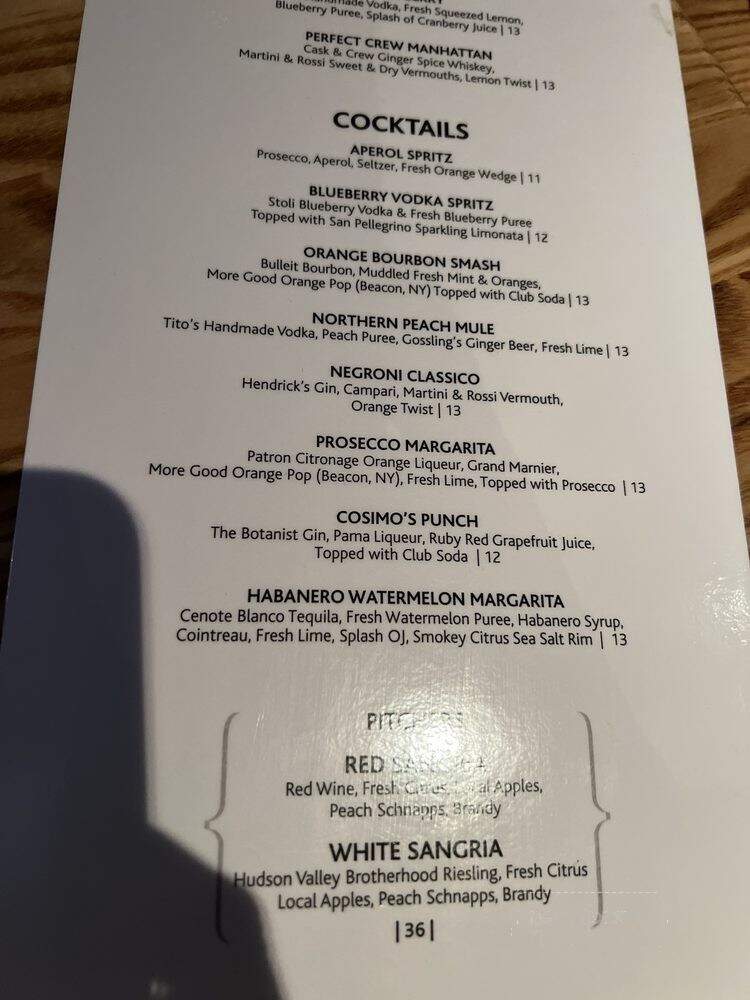 Cosimo's Brick Oven - Central Valley, NY menu_pic