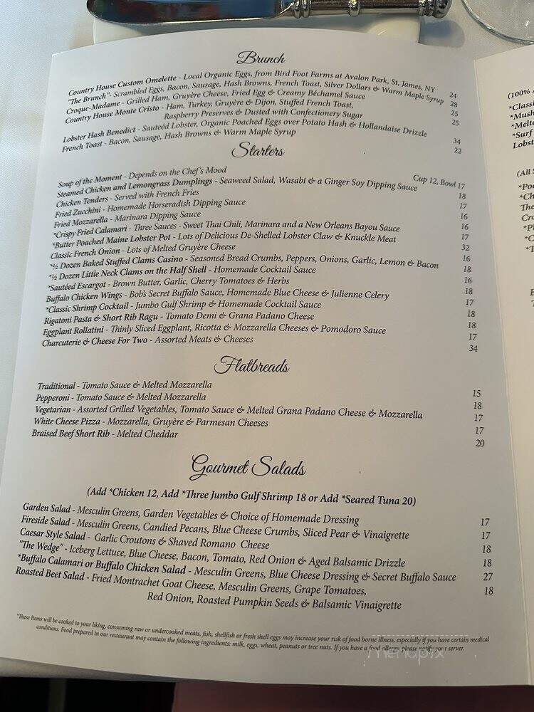 Country House At Stony Brook - Stony Brook, NY menu_pic