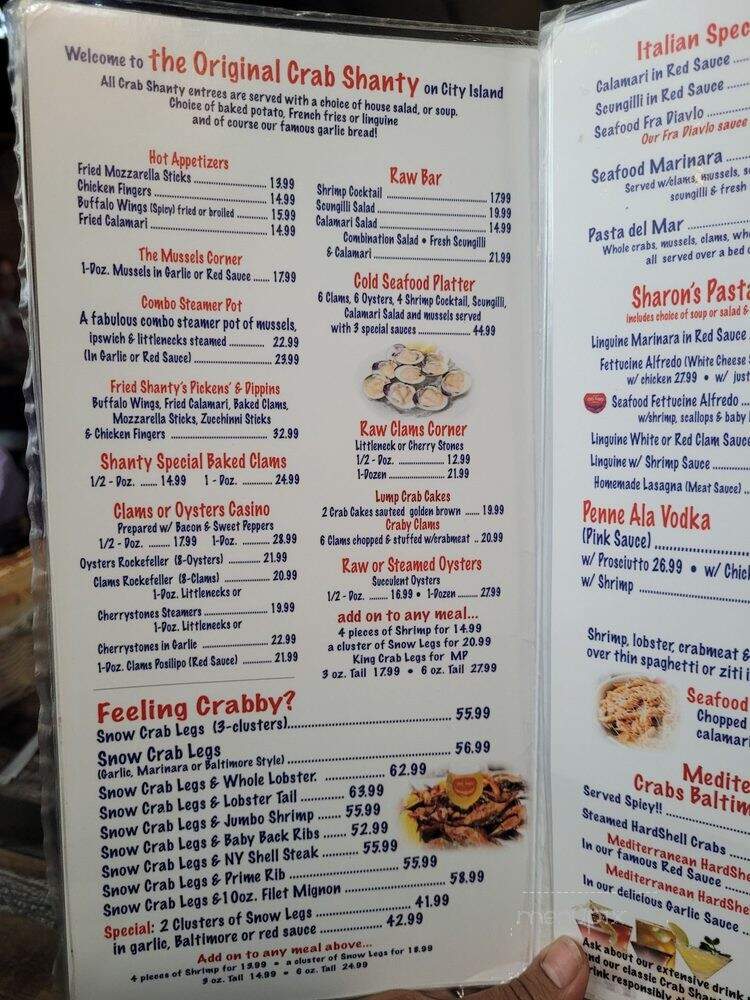 Crab Shanty One - Bronx, NY menu_pic