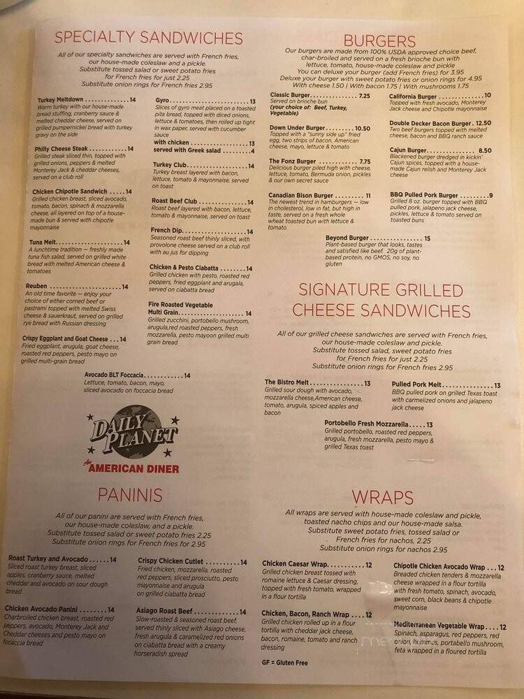 Daily Planet - Lagrangeville, NY menu_pic