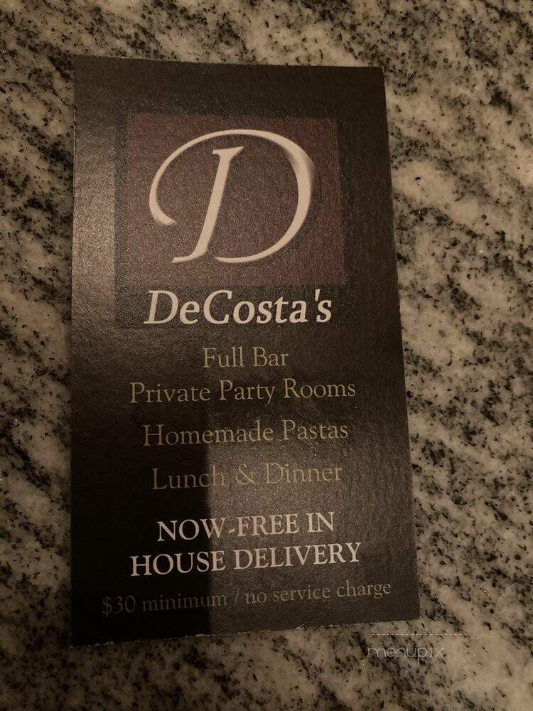 De Costa's - Yonkers, NY menu_pic