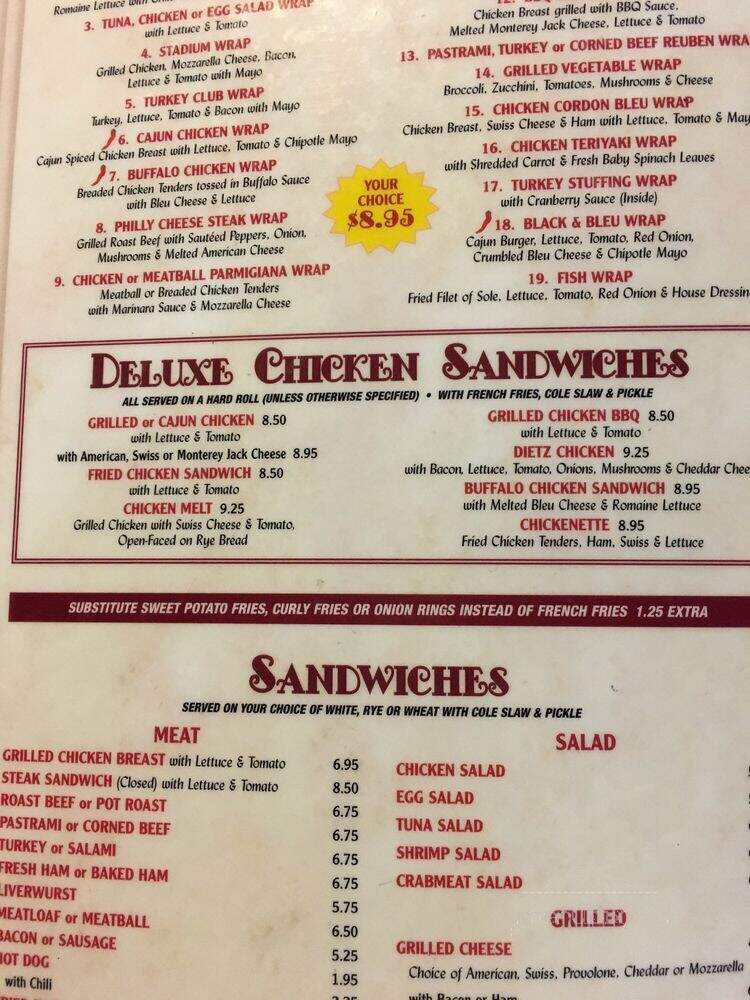 Deitz Stadium Diner - Kingston, NY menu_pic