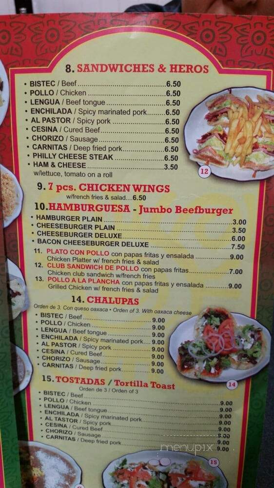 Del Rey Taco - Flushing, NY menu_pic