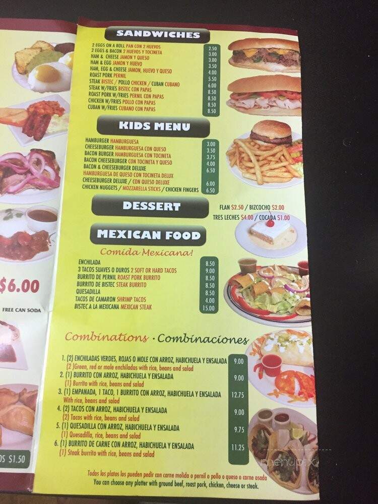 Delicioso Restaurant - Bronx, NY menu_pic
