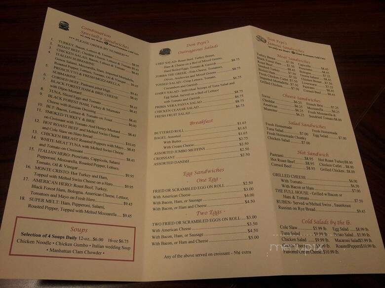 Don Pepi Deli - New York, NY menu_pic
