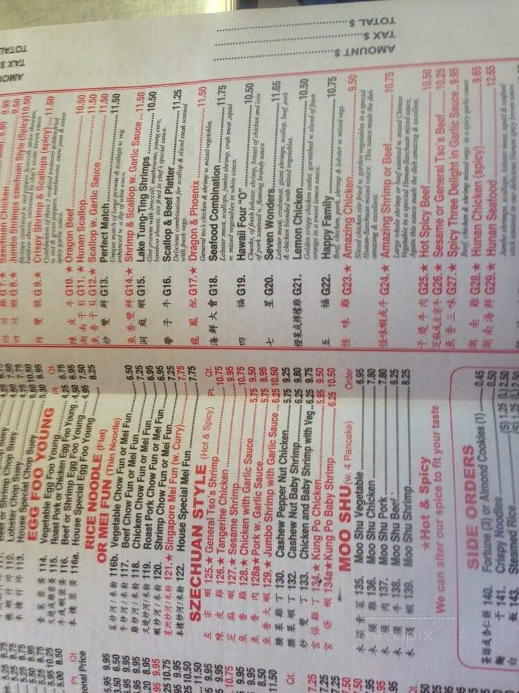 Dragon Gate Chinese Cuisine - Astoria, NY menu_pic