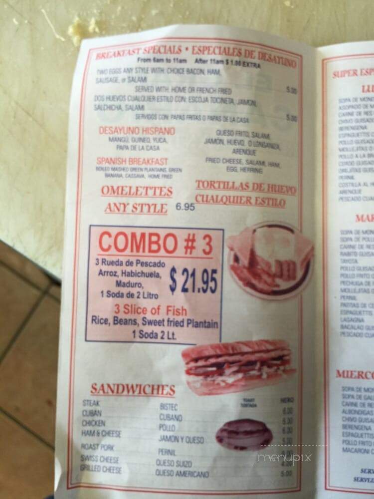 El Canario Restaurant - Brooklyn, NY menu_pic
