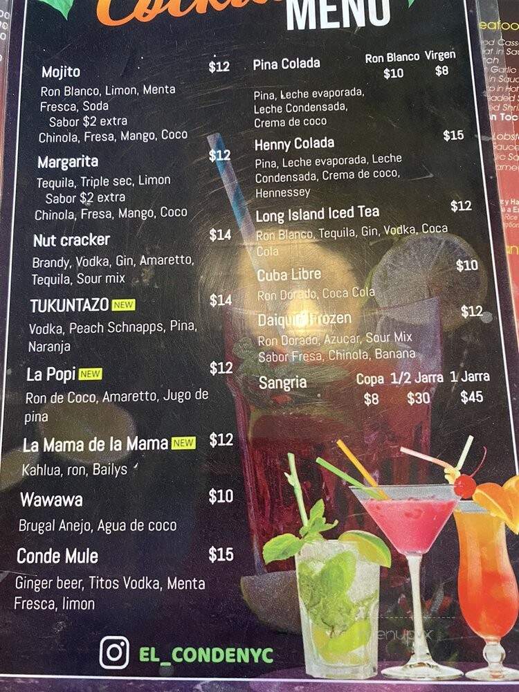 El Conde Restaurant - New York, NY menu_pic