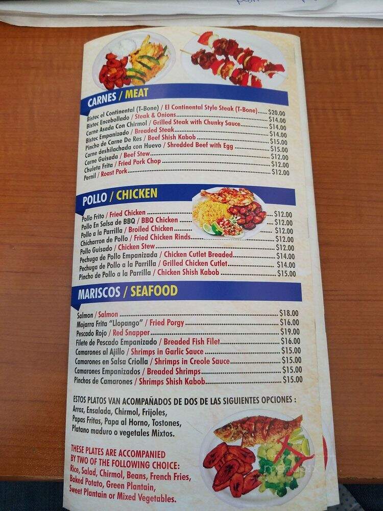 El Continental Restaurant - Brooklyn, NY menu_pic