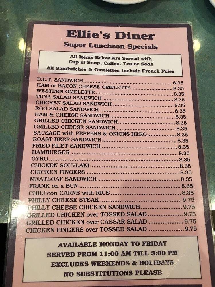 Ellies Coffee Shop - Bronx, NY menu_pic