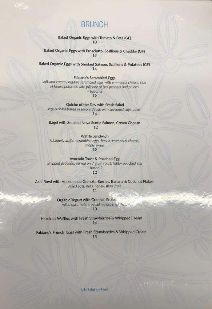 Fabiannes Cafe & Pastry Shop - Brooklyn, NY menu_pic